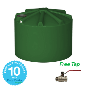 14,000ltr Round Poly Tank with Free Tap