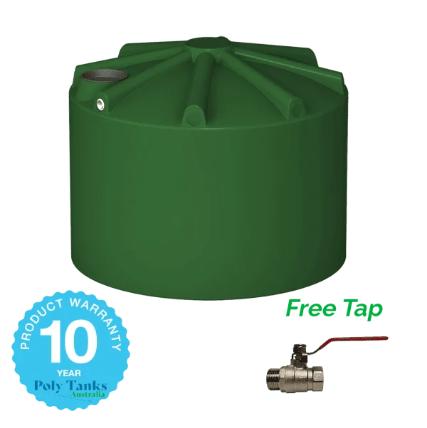 14,000ltr Round Poly Tank with Free Tap