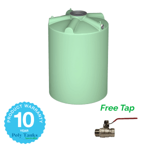 3,000ltr Round Poly Tank with Free Tap