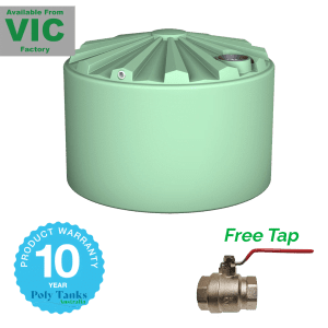 23,500ltr Round Poly Tank with Free Tap