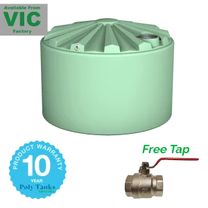 23,500ltr Round Poly Tank with Free Tap