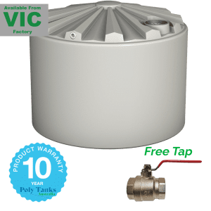 28,000ltr Round Poly Tank with Free Tap