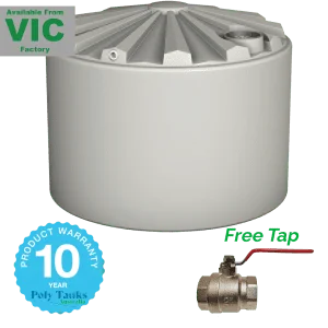 28,000ltr Round Poly Tank with Free Tap