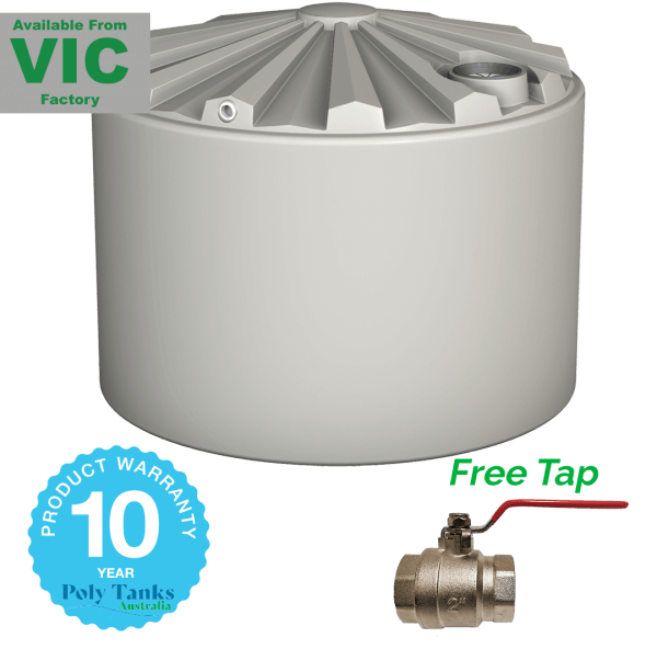 28,000ltr Round Poly Tank with Free Tap